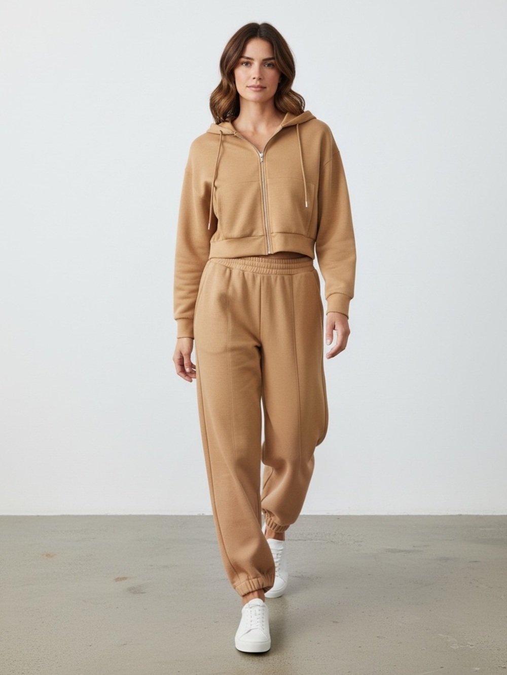 1677 • Caramel So Soft Scuba Jogger & Hoodie 2 Piece Set